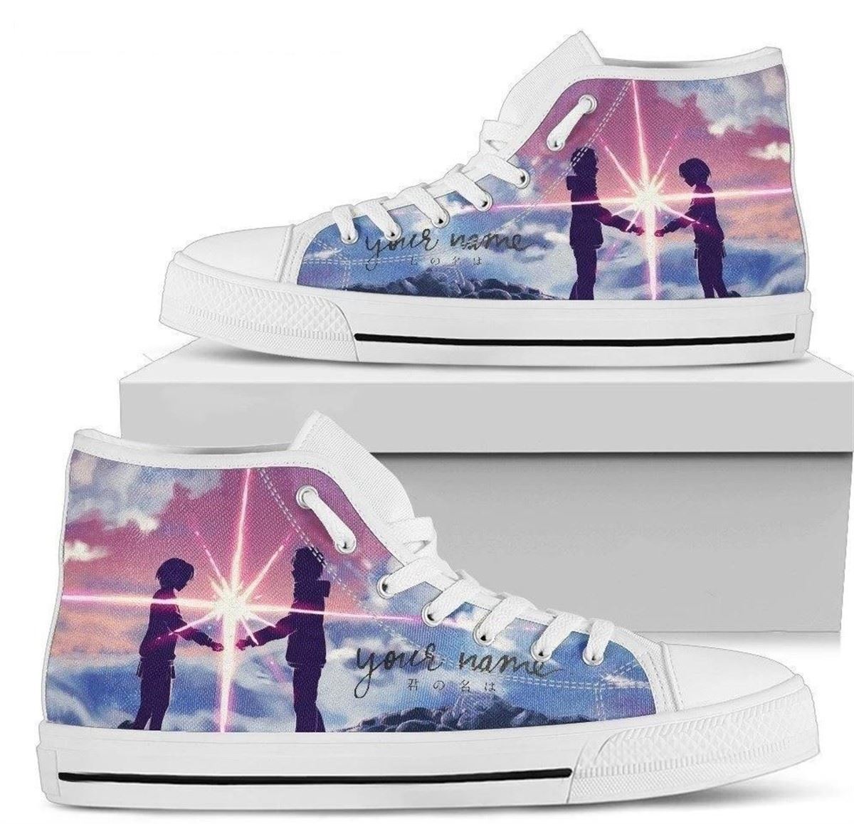 Custom Anime High Top Shoes – Name