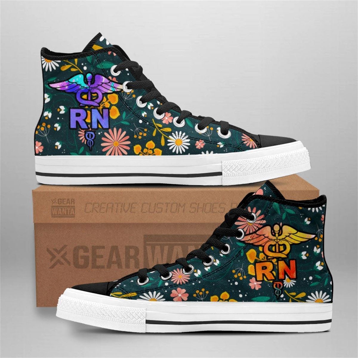 Custom High Top Shoes For Registered Nurses