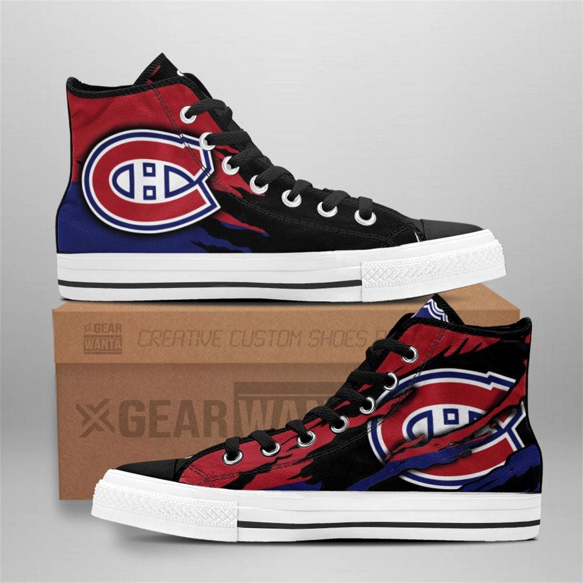 Custom Montreal Canadiens High Top Fan Shoes