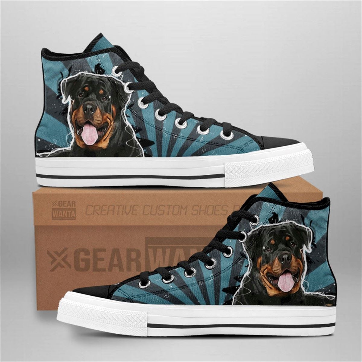 Custom Rottweiler High Top Sneakers