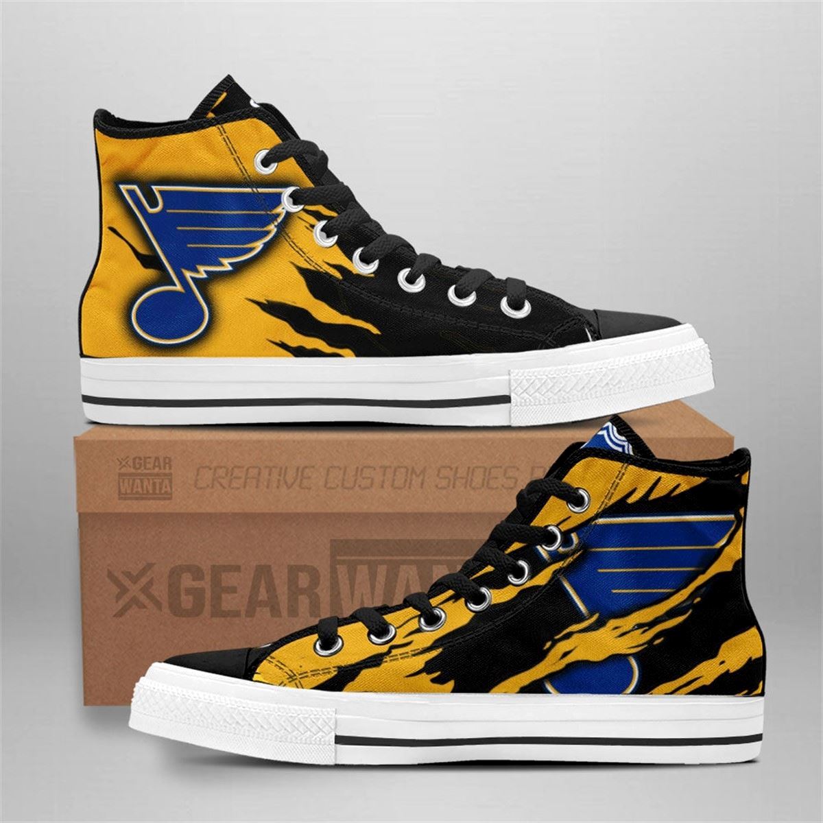 Custom St Louis Blues High Top Shoes For Fans