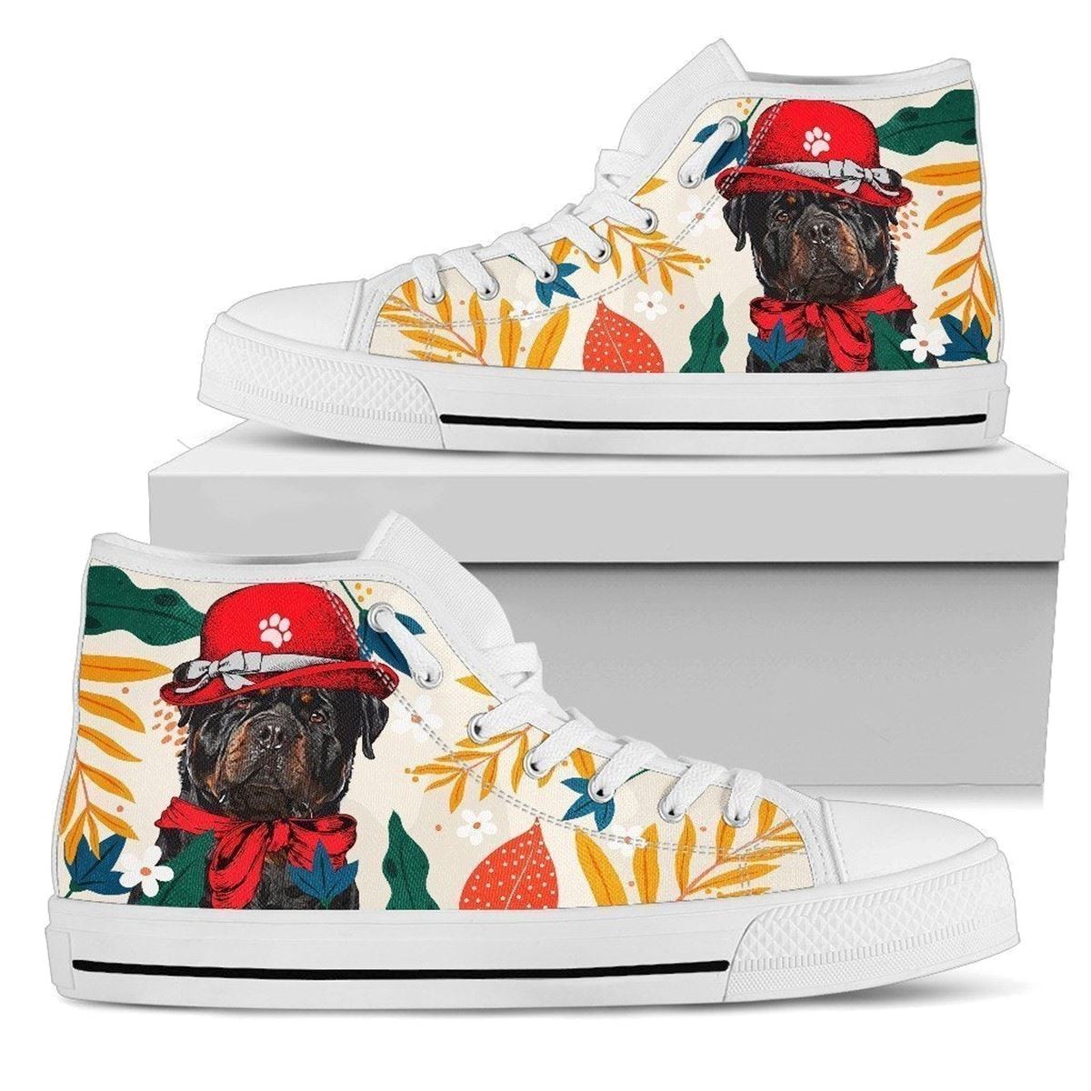 Cute Rottweiler Dog Sneakers For Women