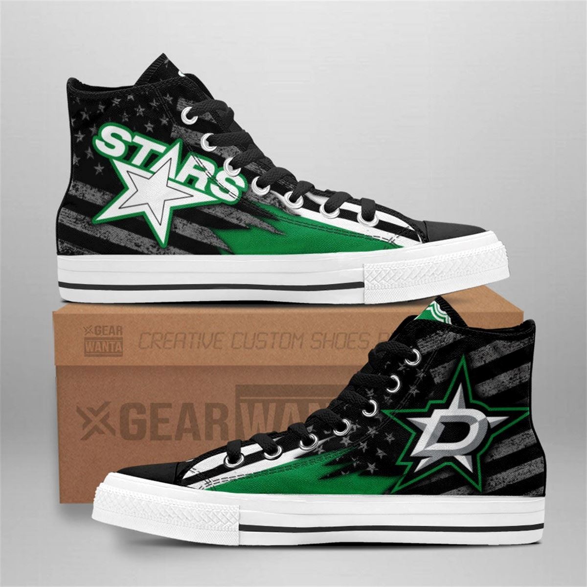 Dallas Stars American Flag High Top Sneakers