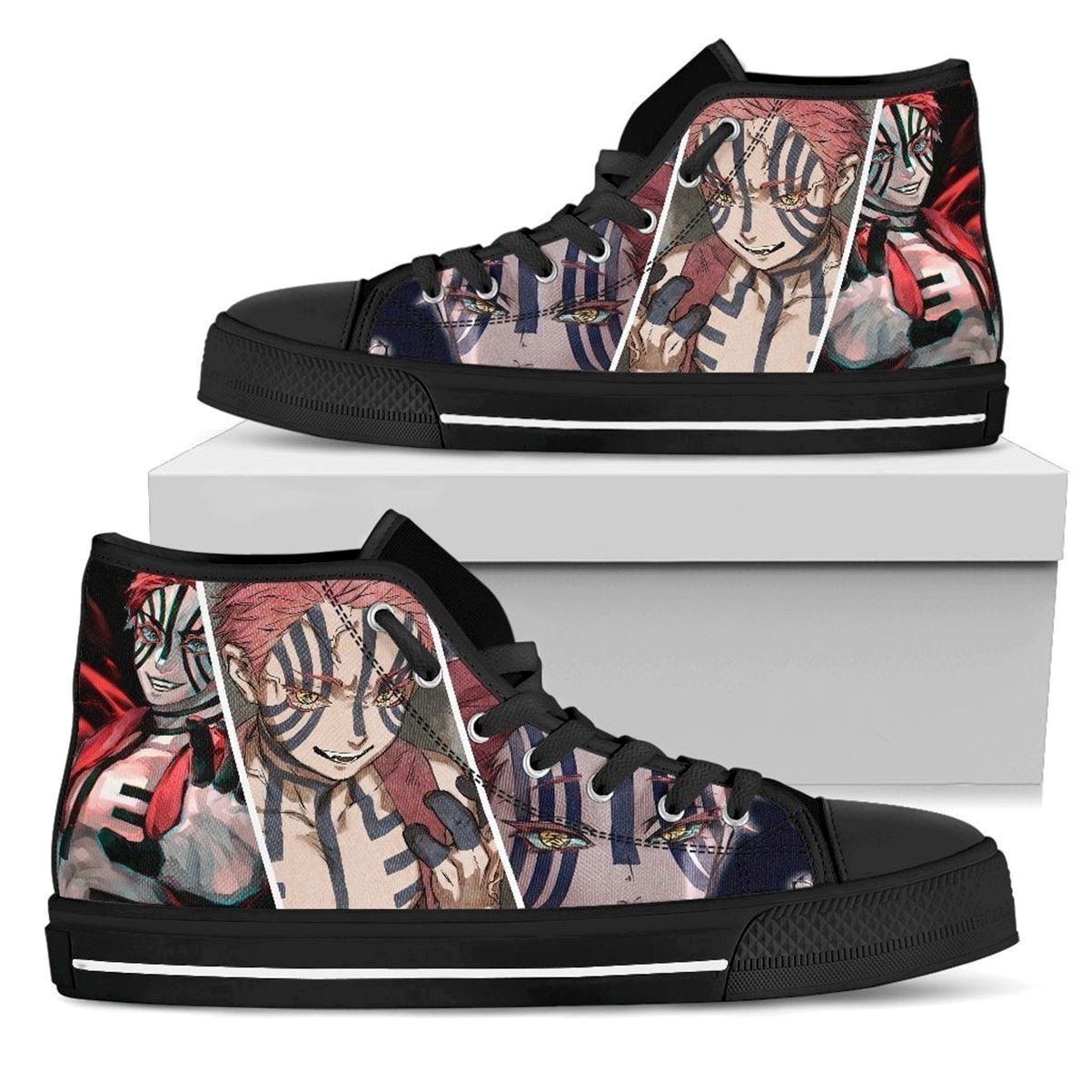 Demon Slayer Akaza High Top Anime Sneakers