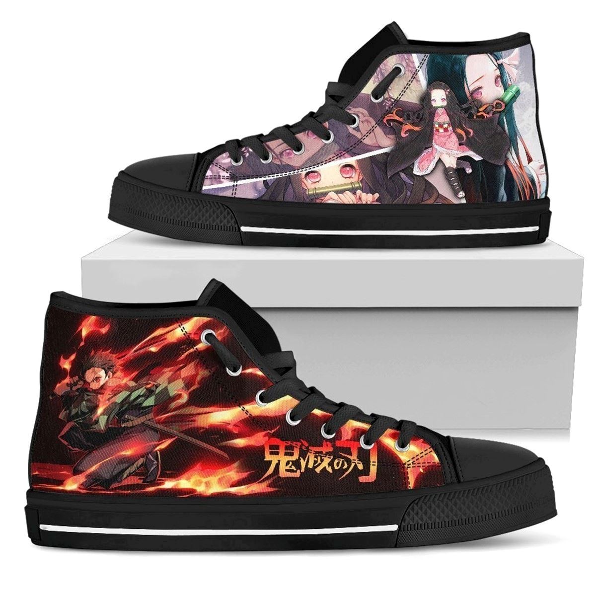 Demon Slayer Anime High Top Sneakers – Tanjiro And Nezuko