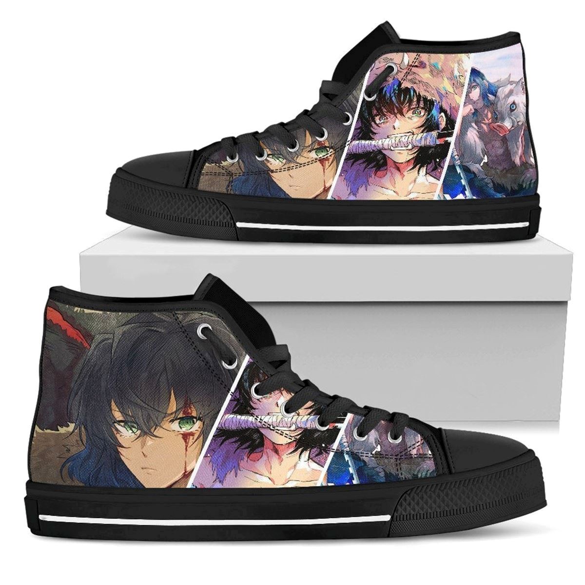 Demon Slayer Inosuke High Top Anime Sneakers