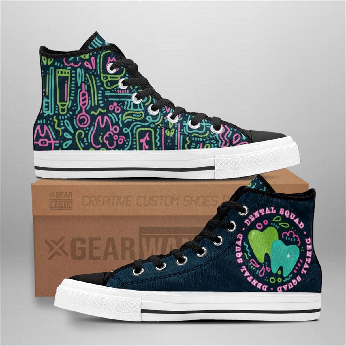 Dental Squad High Top Custom Shoes