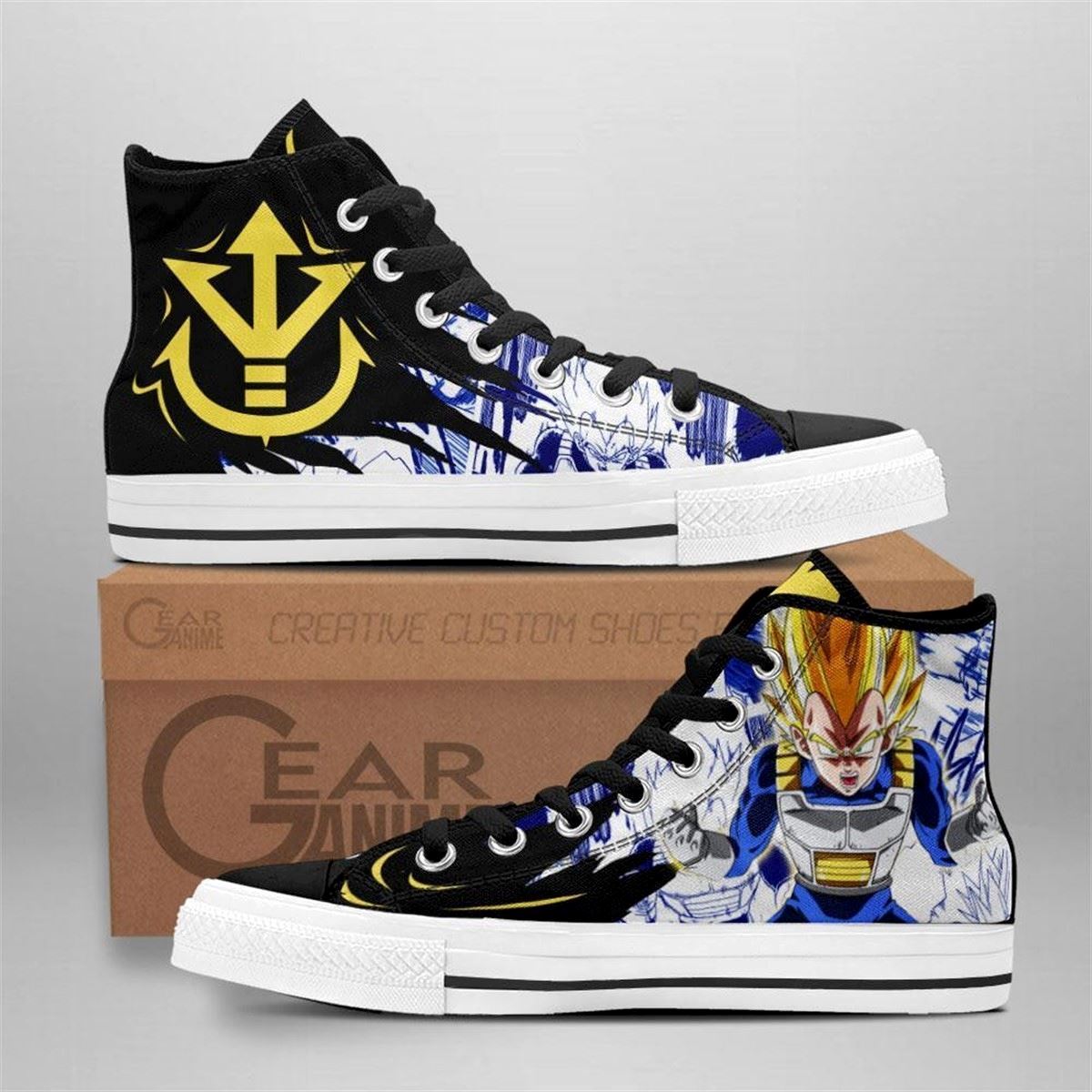 Dragon Ball Vegeta Saiyan High Top Anime Sneakers