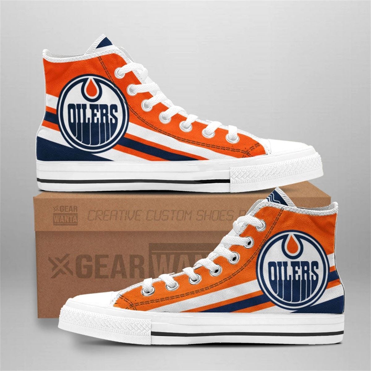 Edmonton Oilers High Top Custom Sneakers