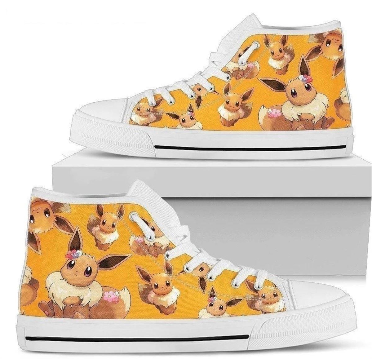 Eevee High Top Sneakers For Pokemon Enthusiasts