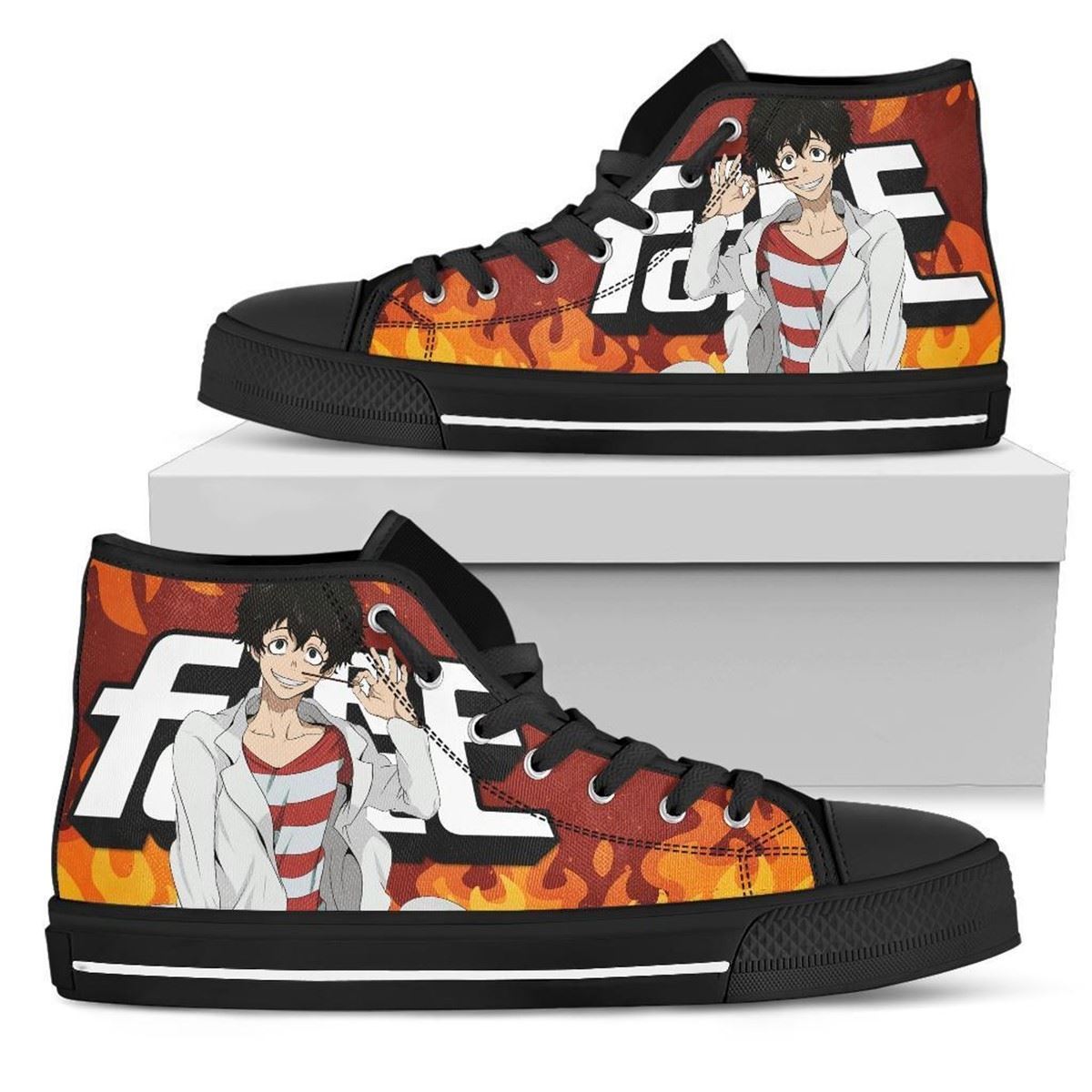 Fire Force Anime High Top Sneakers Victor Lich