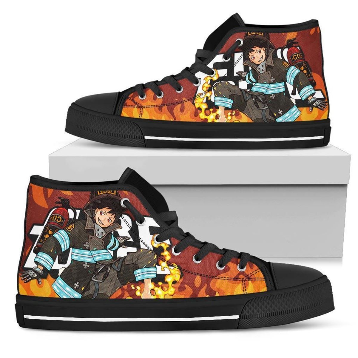 Fire Force Shinra Kusakabe Anime High Top Sneakers