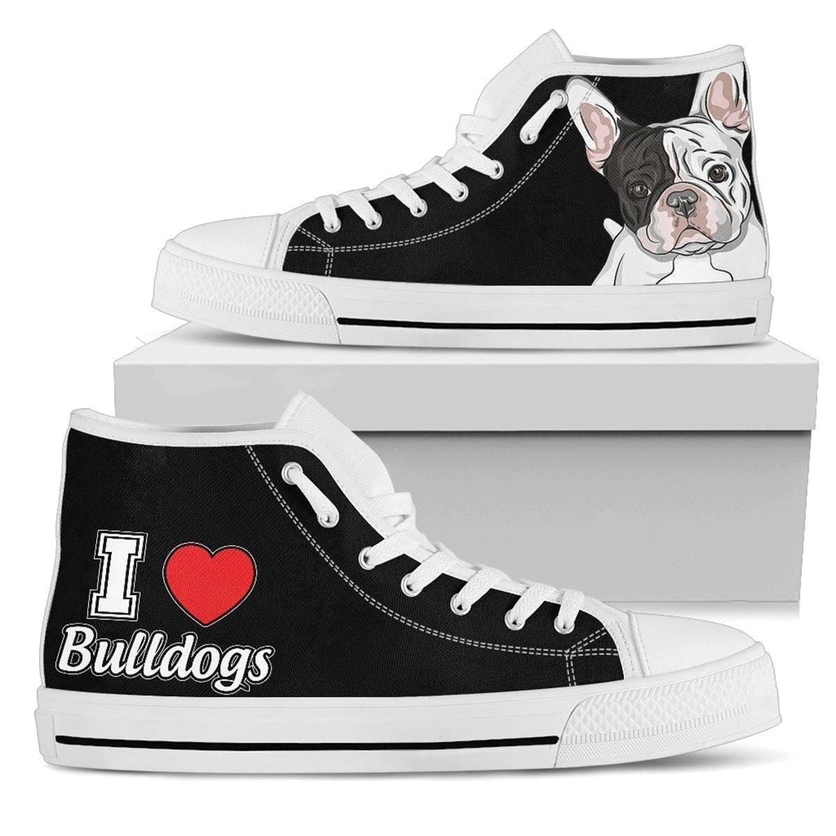 French Bulldog High Top Shoes