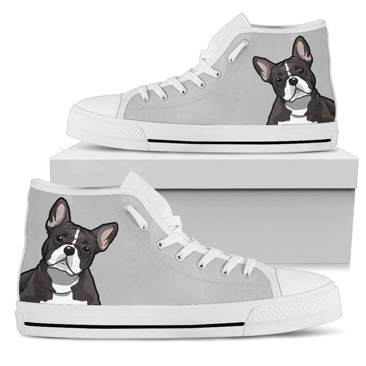 French Bulldog High Top Sneakers