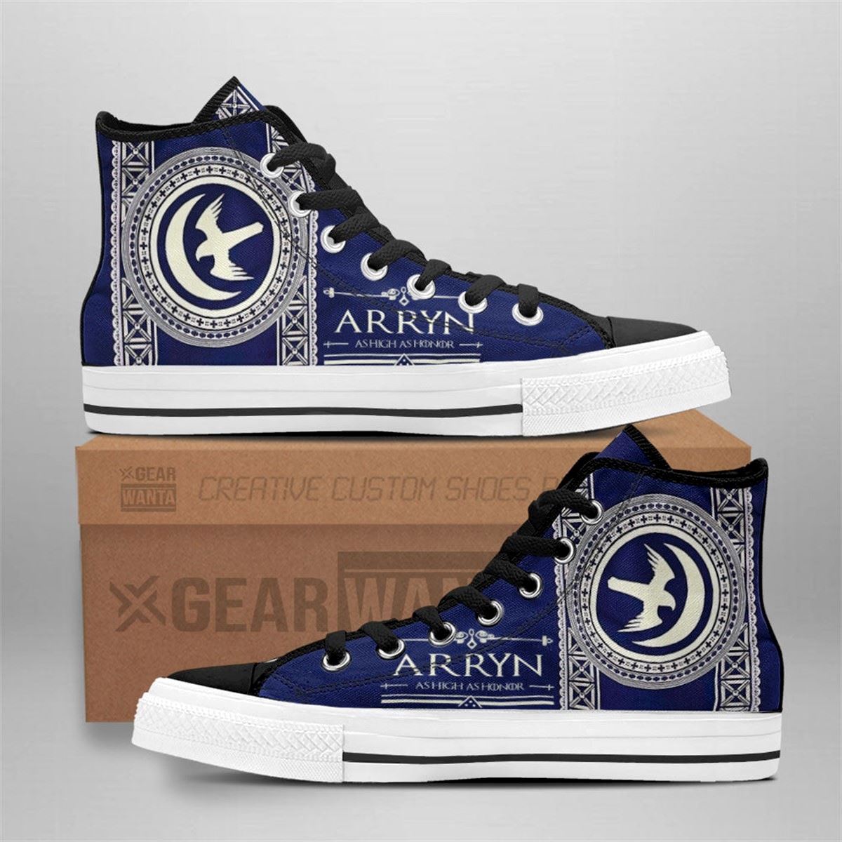 Game Of Thrones High Top Shoes Arya Stark Custom Design