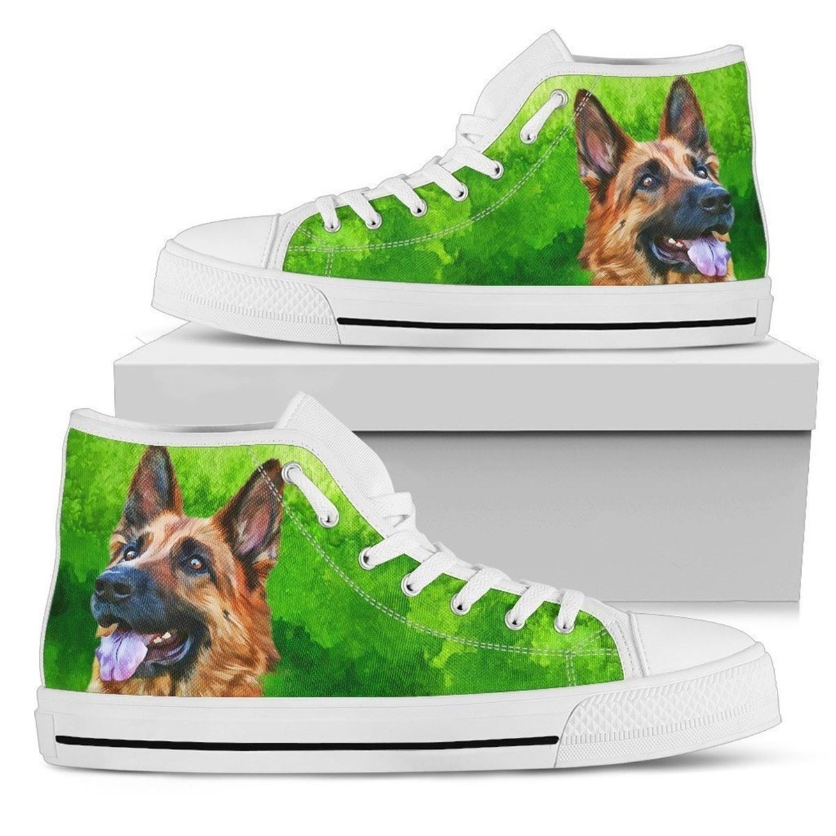 German Shepherd High Top Shoes For Women