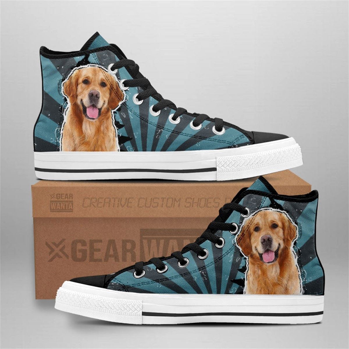 Golden Retriever Custom High Tops