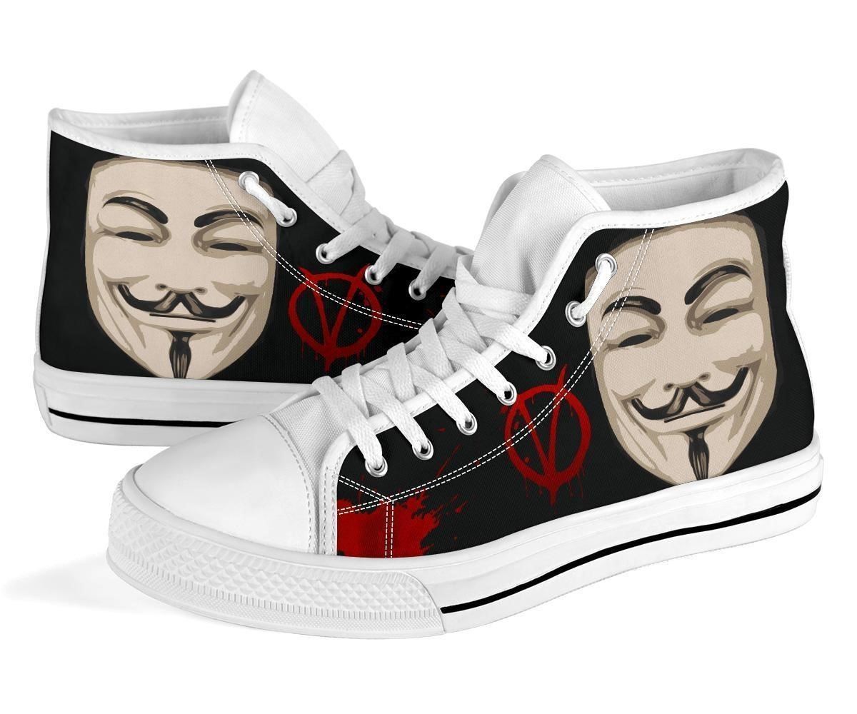 High Top Shoes Inspired By V For Vendetta