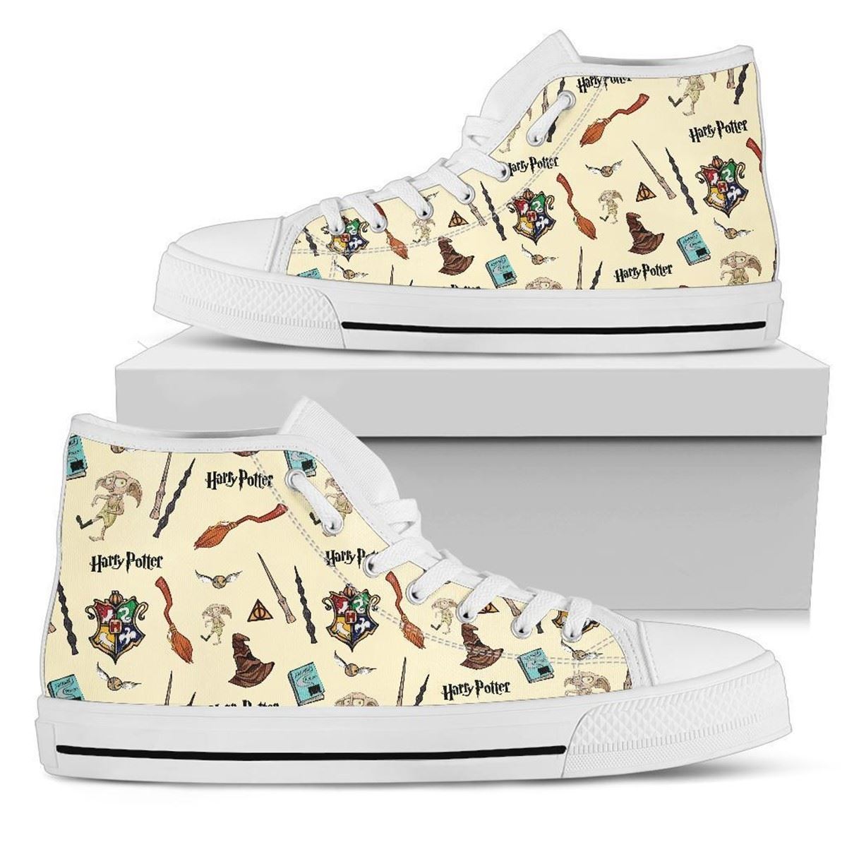 Hogwarts High Top Custom Pattern Sneakers