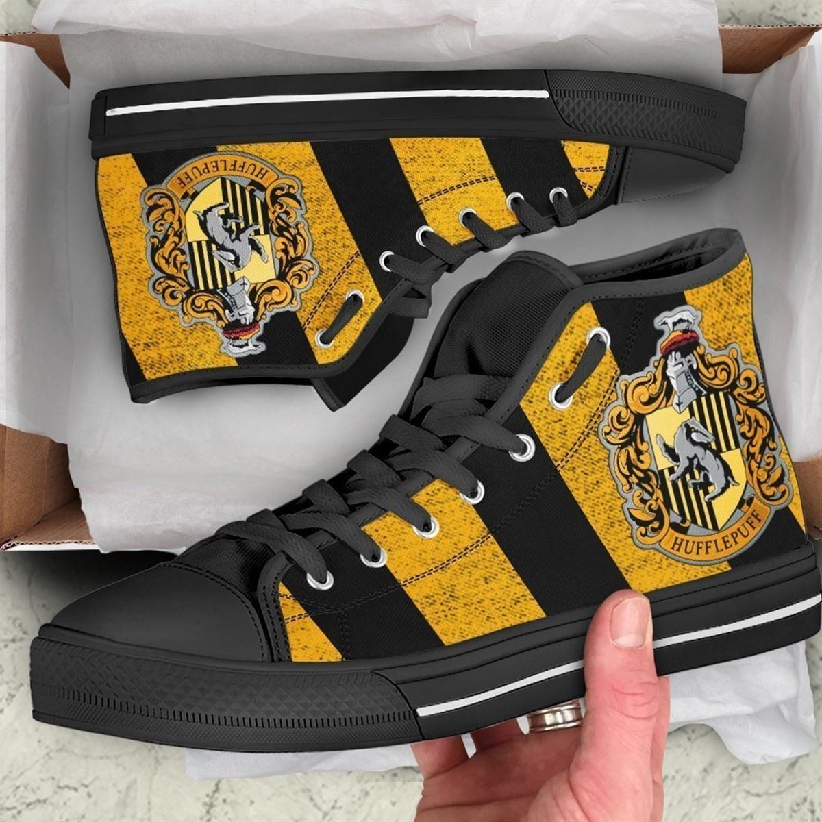 Hufflepuff High Top Harry Potter Shoes