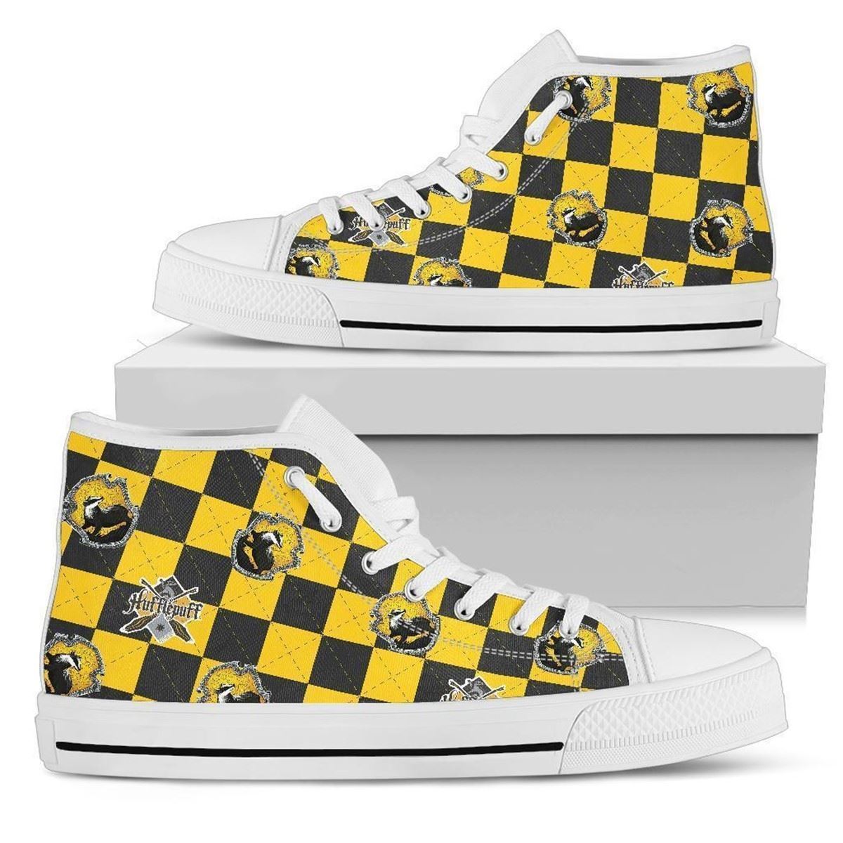 Hufflepuff High Top Patterned Sneakers