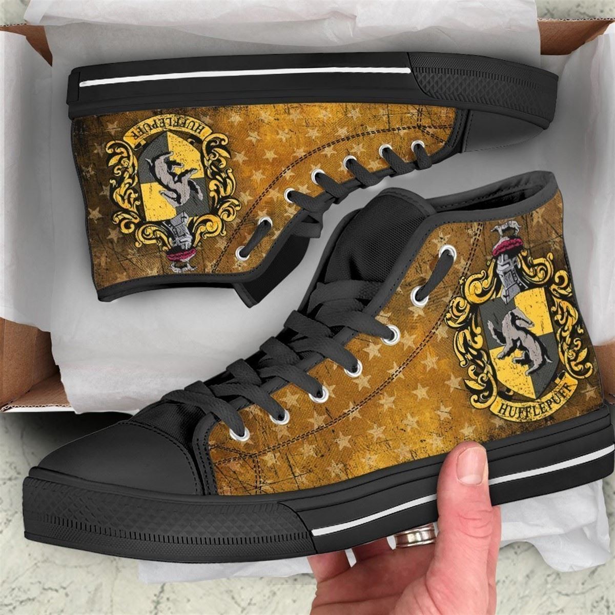 Hufflepuff High Top Sneakers Harry Potter