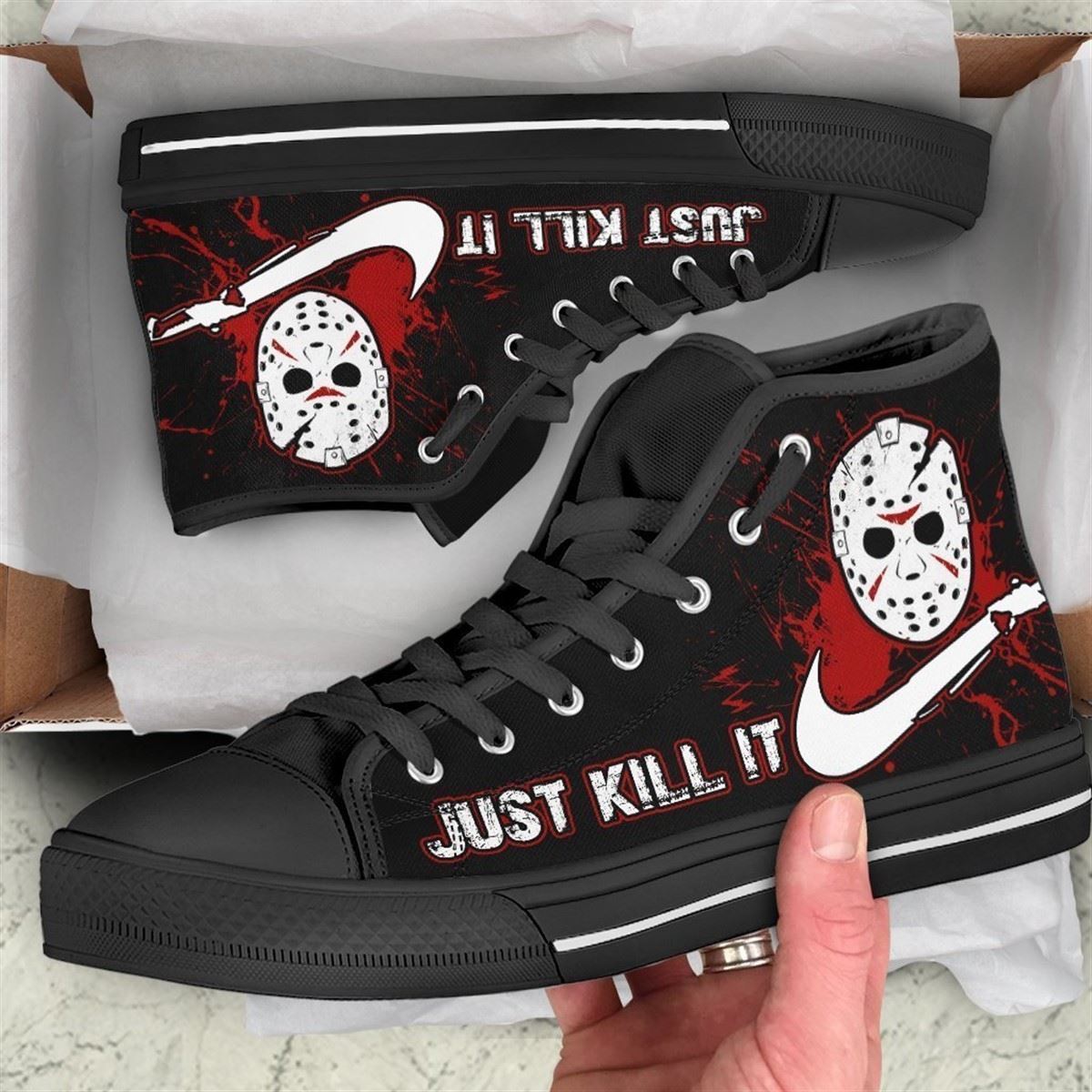 Jason Voorhees High Top Custom Sneakers