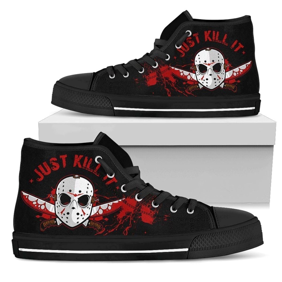 Jason Voorhees High Top Horror Sneakers