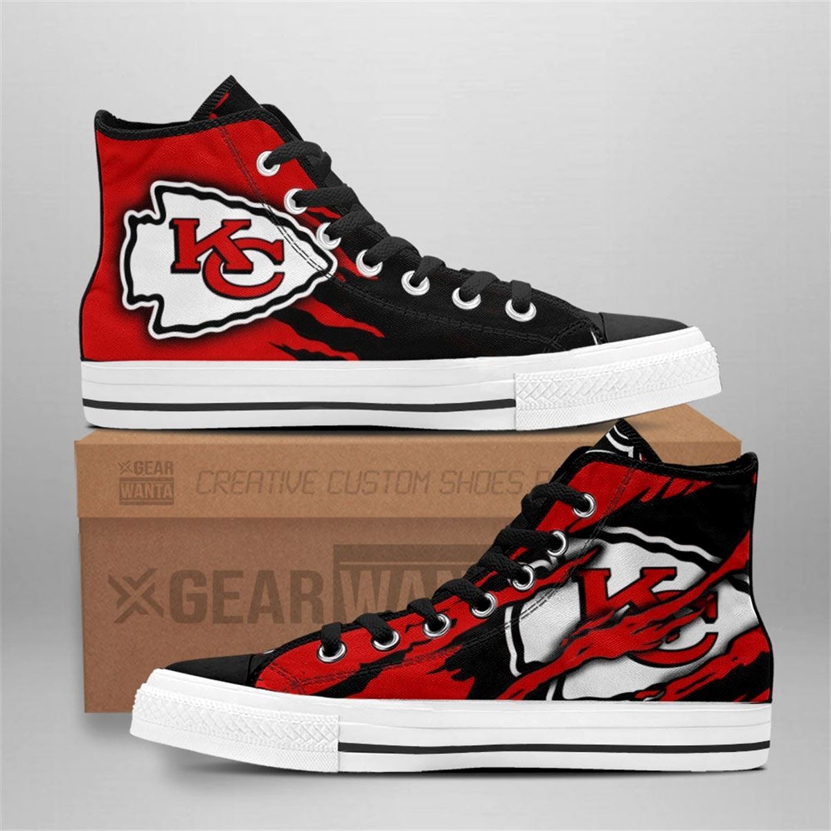 Kansas City Chiefs High Top Custom Fan Shoes