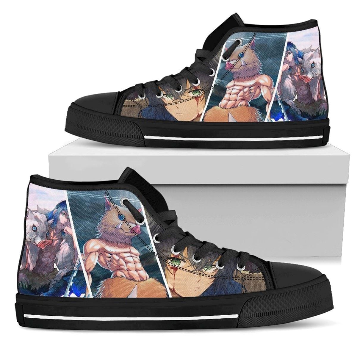 Kimetsu No Yaiba Inosuke High Top Anime Sneakers