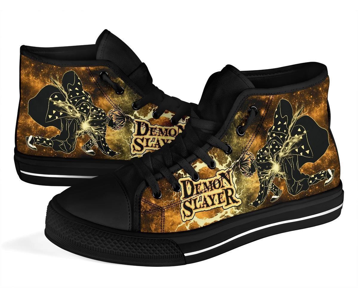 Kimetsu No Yaiba Zenitsu Sneakers Anime Fan High Tops