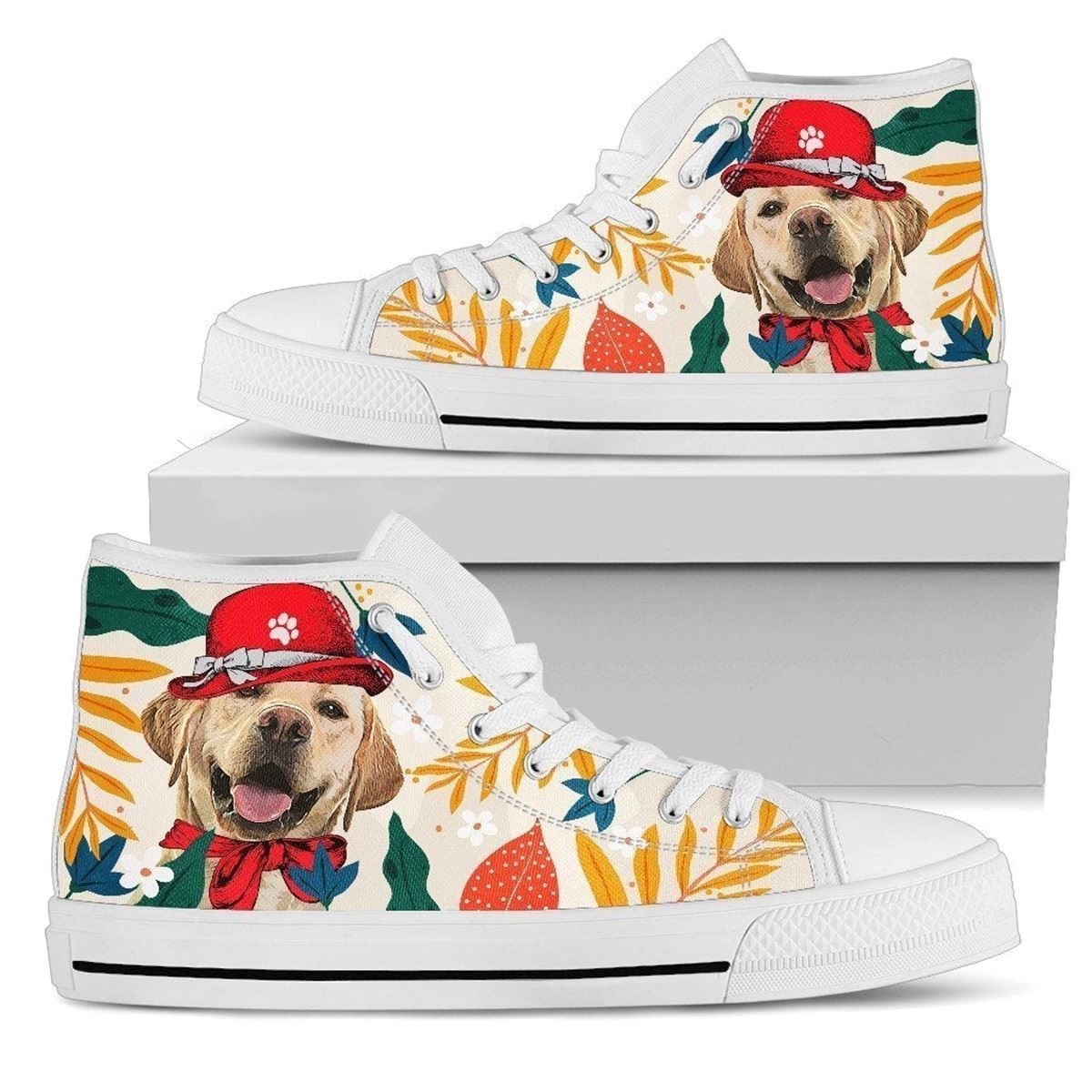 Labrador Retriever Dog Sneakers High Top Women’s Shoes