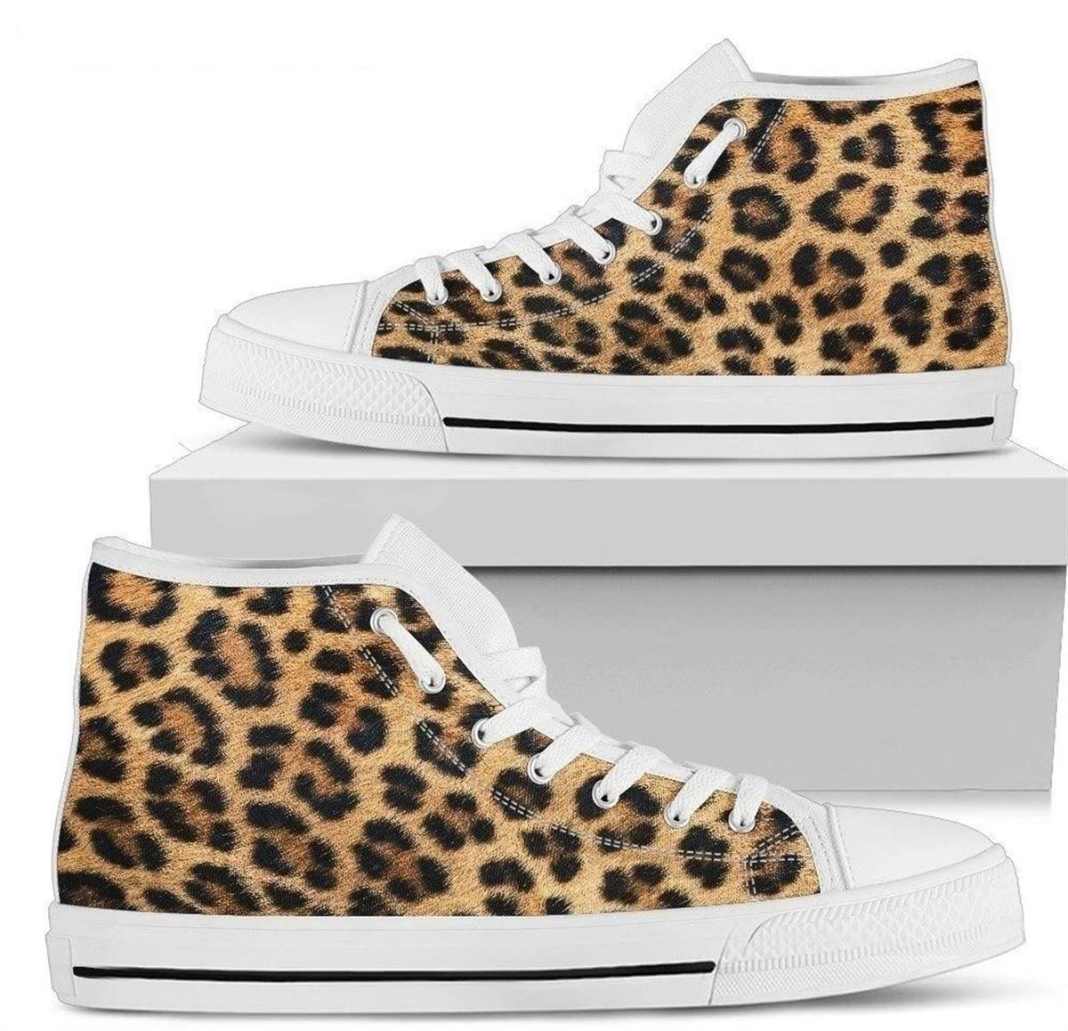 Leopard Print Women’s High Top Shoes Gift Idea