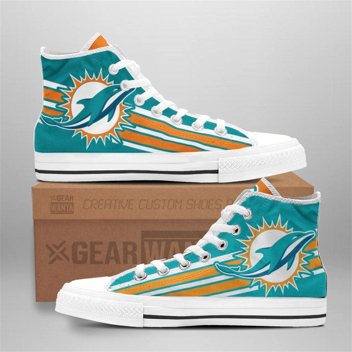 Miami Dolphins High Top Custom Shoes