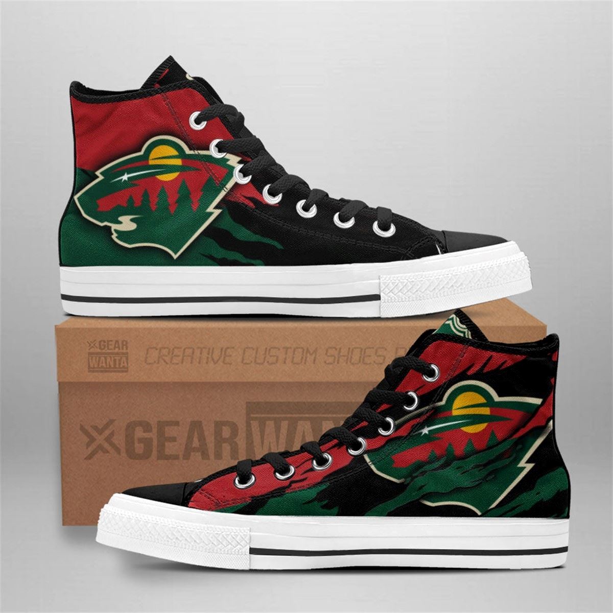 Minnesota Wild High Top Fan Custom Shoes