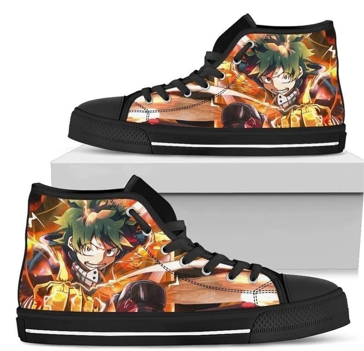 My Hero Academia Izuku Midoriya High Top Custom Sneakers