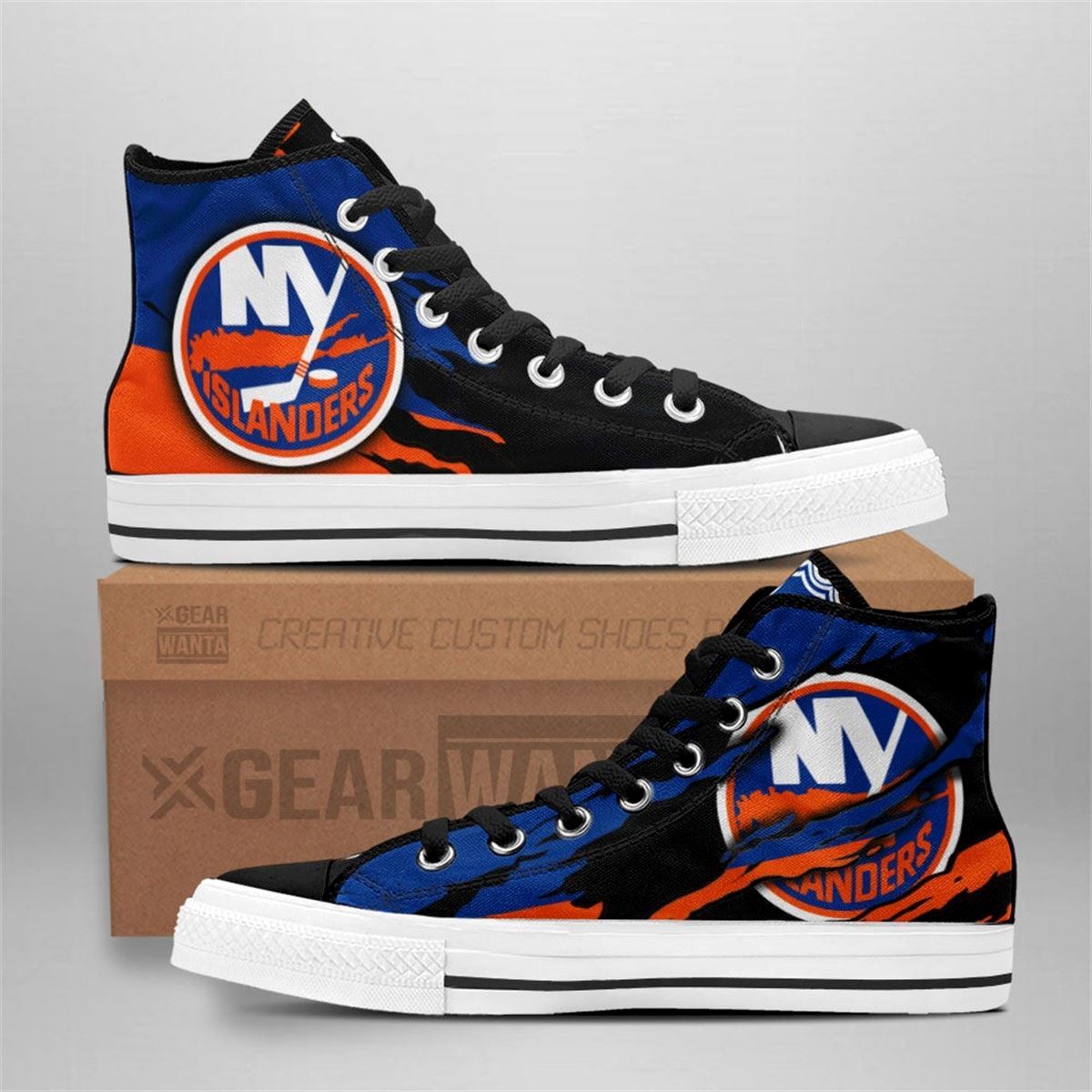 New York Islanders Custom High Top Fan Shoes