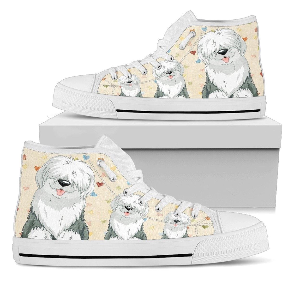 Old English Sheepdog Women’s High Top Shoes