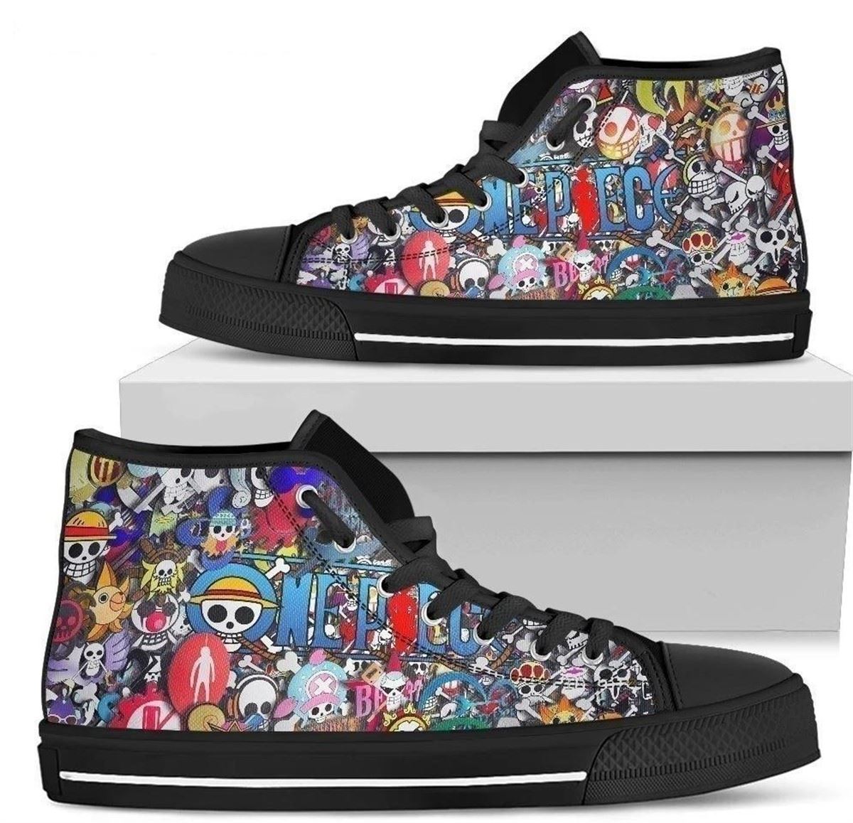 One Piece Anime Symbol High Top Sneakers