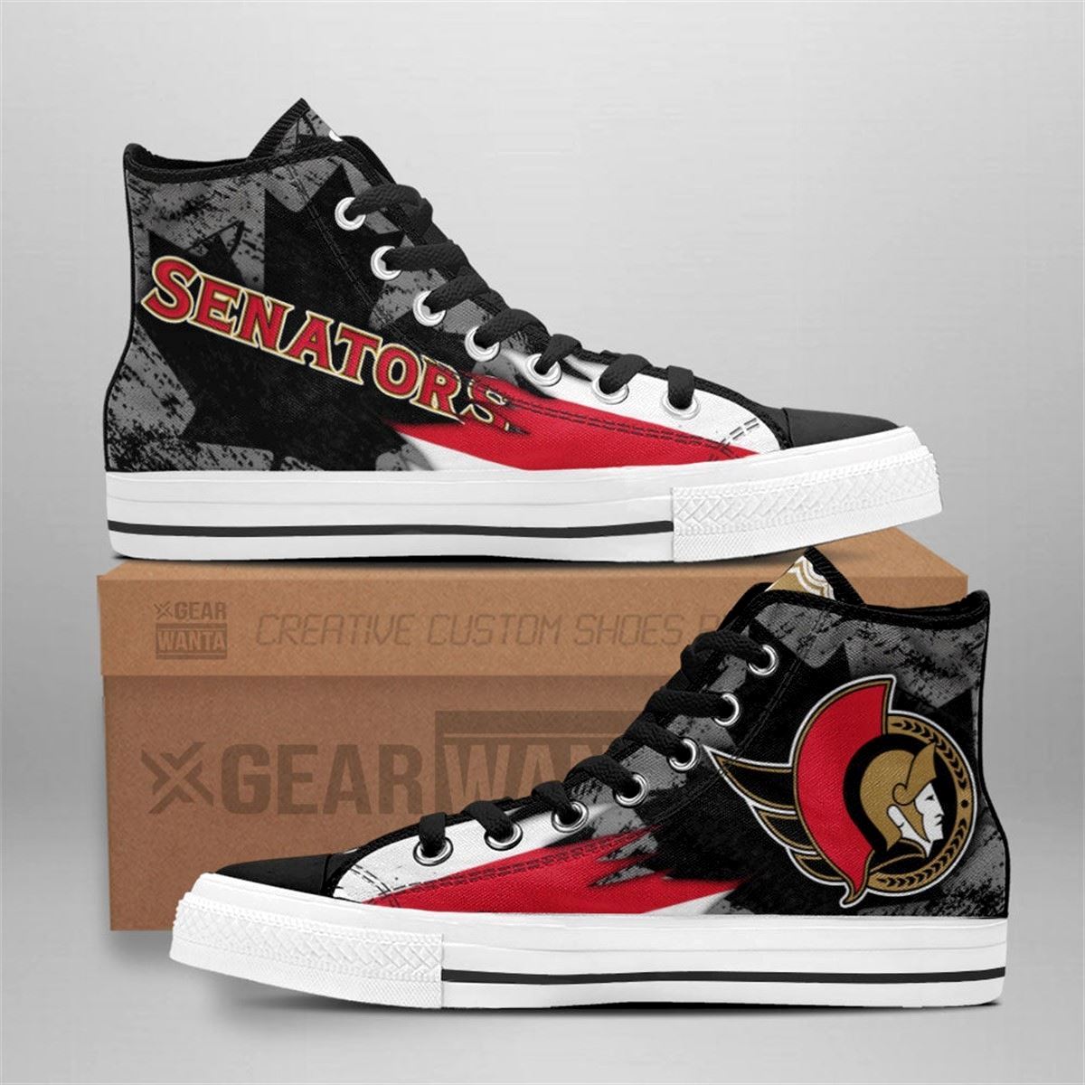 Ottawa Senators High Top Custom Maple Leaf Sneakers