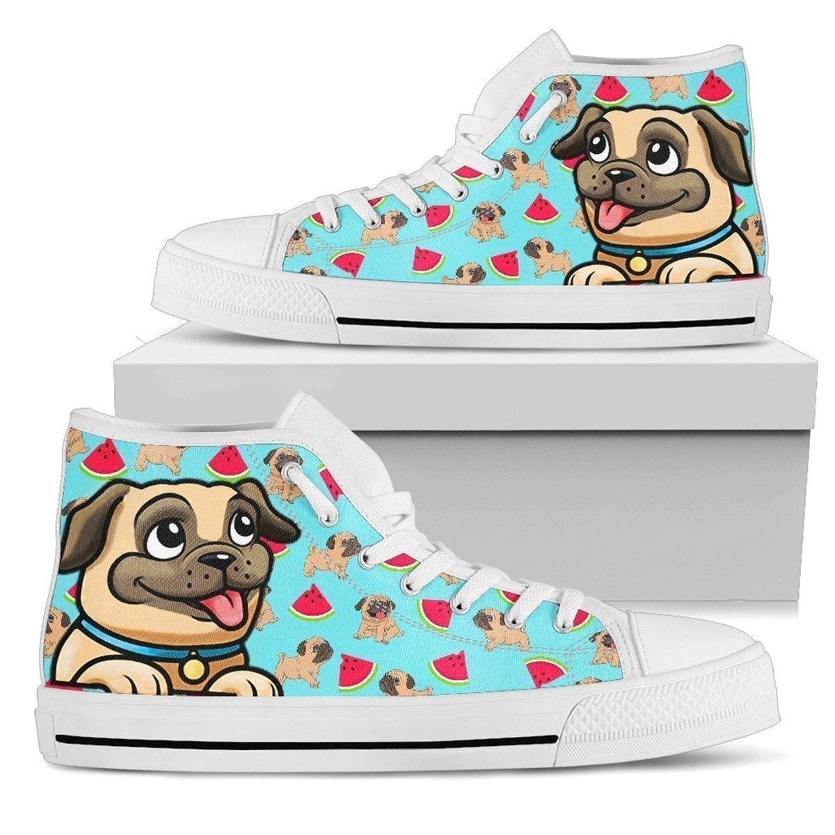 Pug High Top Sneakers For Women