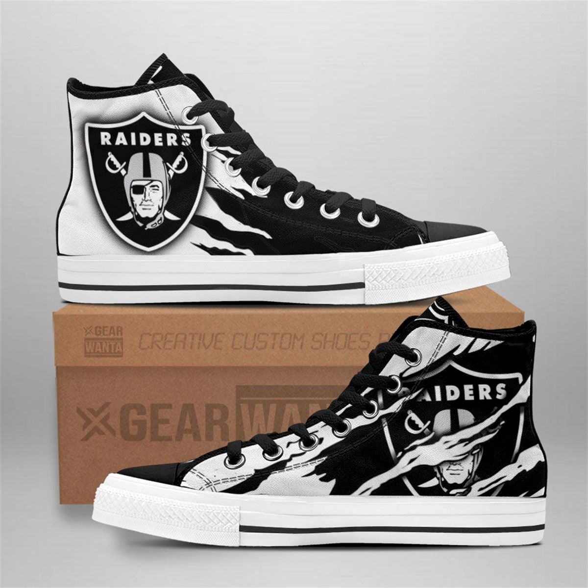 Raiders High Top Custom Shoes For Fans