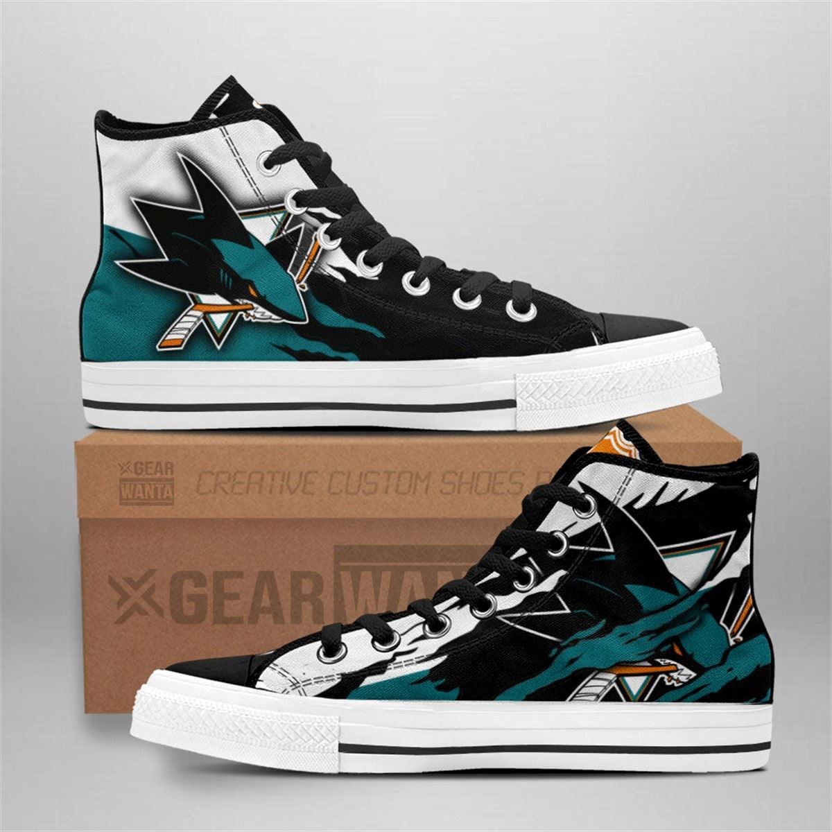 San Jose Sharks High Top Custom Fan Shoes