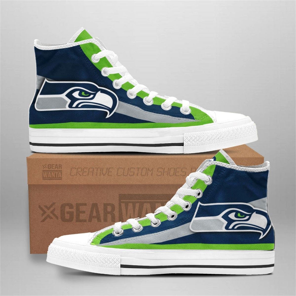 Seattle Seahawks High Top Custom Shoes