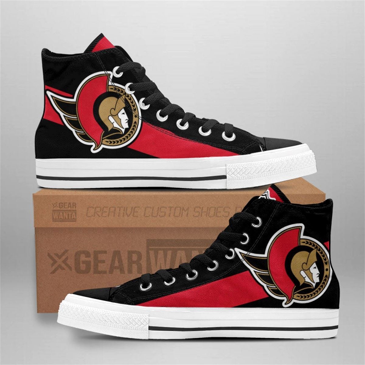 Senators Custom Sneakers Officially Licensed Nhl Shoes