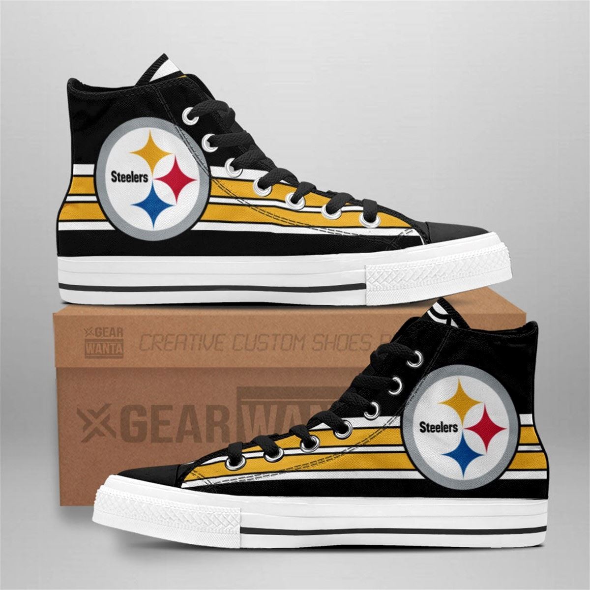 Steelers Custom High Top Shoes