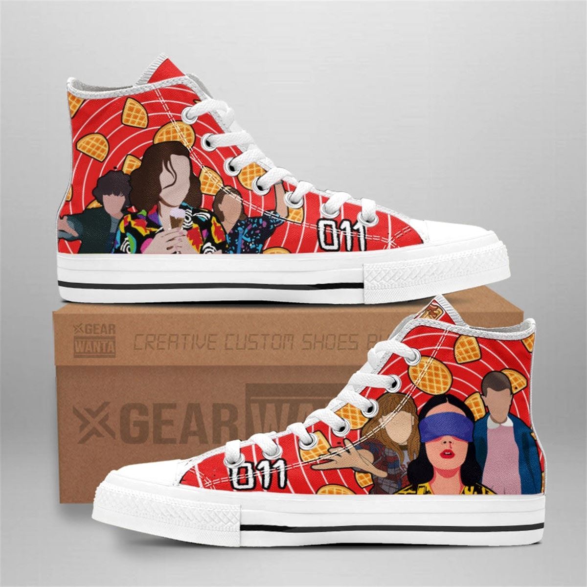 Stranger Things Eleven High Top Custom Sneakers