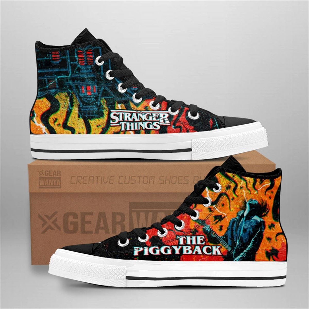 Stranger Things Piggyback High Top Shoes