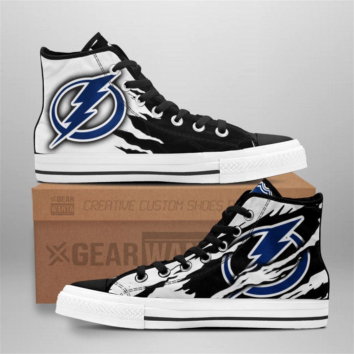 Tampa Bay Lightning High Top Fan Shoes