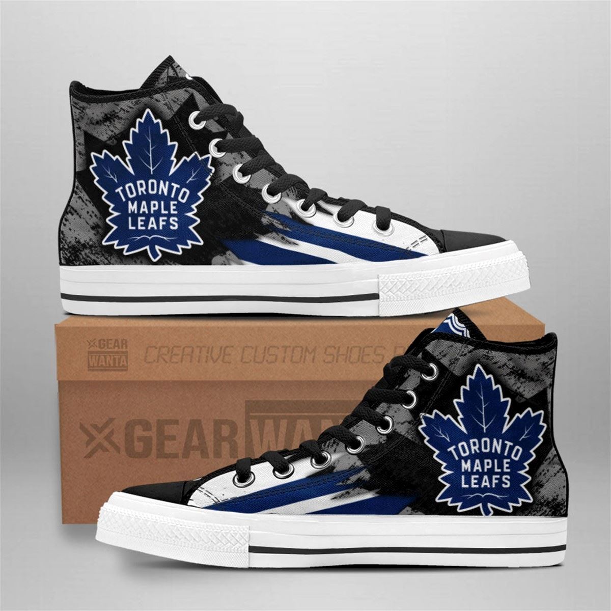 Toronto Maple Leafs Custom American Flag High Top Sneakers